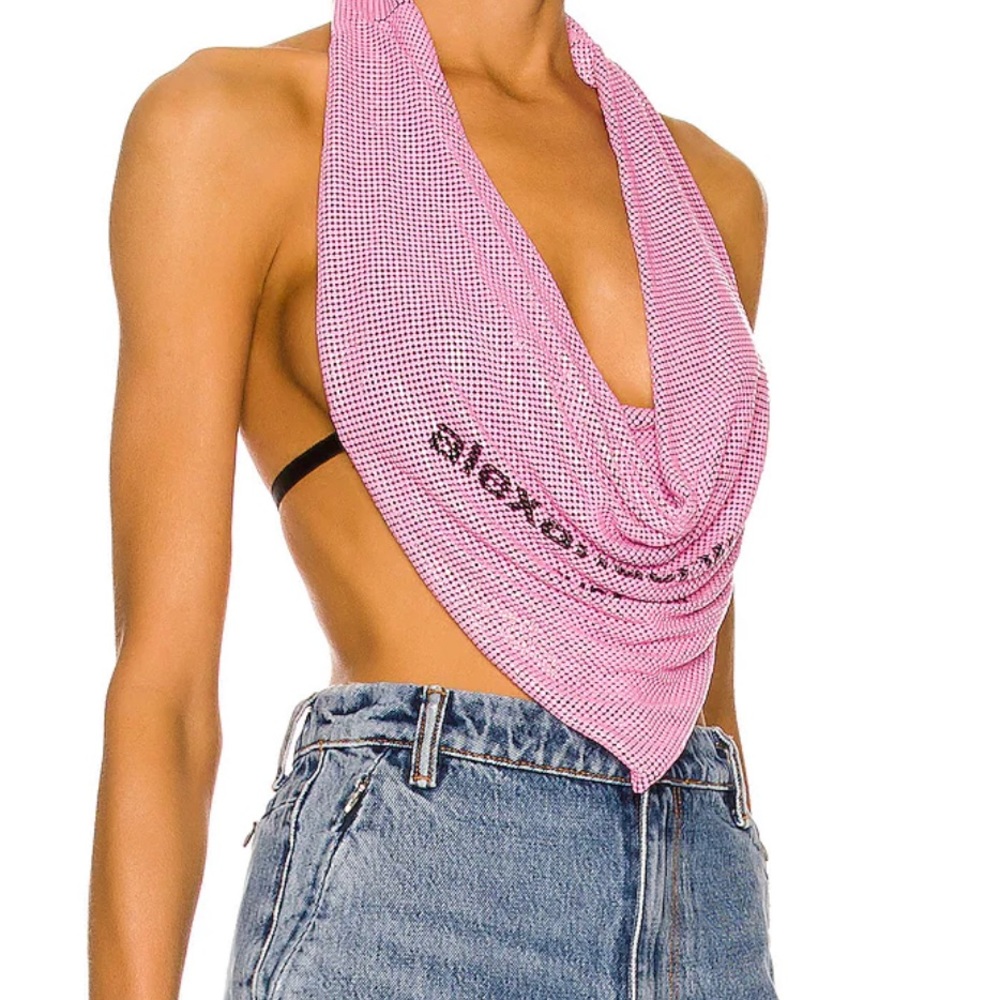 Alexander Wang Chainmail Cowl Top